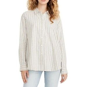 Madewell NWT Oversized Ex-Boyfriend Flannel Button-Down – Size M
